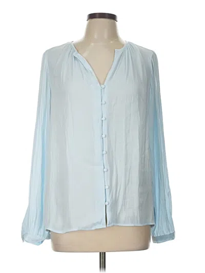 Pre-owned A New Day Long Sleeve Blouse In Blue