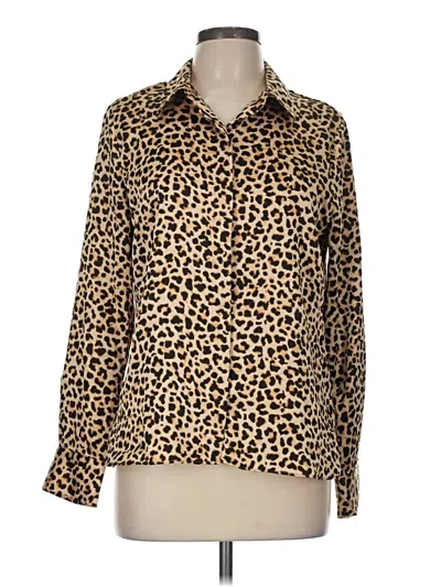 Pre-owned A New Day Long Sleeve Blouse In Brown