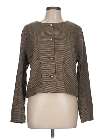 Pre-owned A New Day Long Sleeve Blouse In Brown
