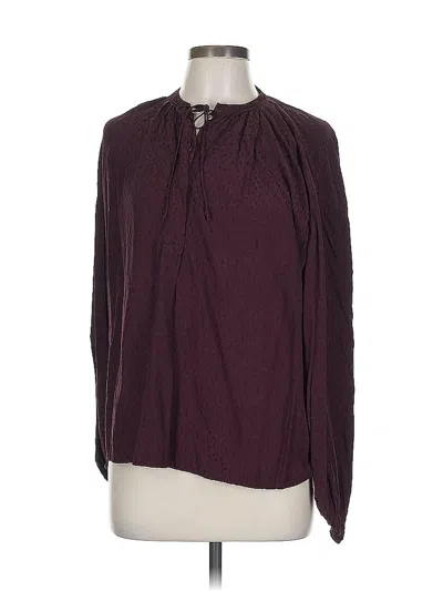 Pre-owned A New Day Long Sleeve Blouse In Burgundy