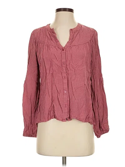 Pre-owned A New Day Long Sleeve Blouse In Burgundy