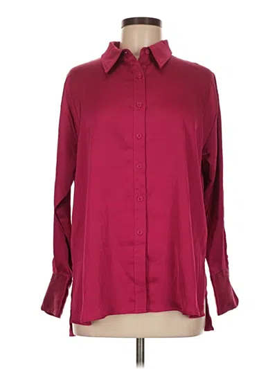 Pre-owned A New Day Long Sleeve Blouse In Burgundy