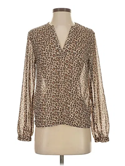 Pre-owned A New Day Long Sleeve Blouse In Gold