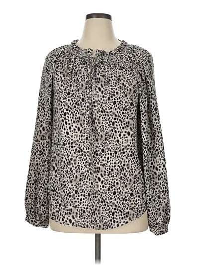 Pre-owned A New Day Long Sleeve Blouse In Gray