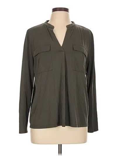 Pre-owned A New Day Long Sleeve Blouse In Gray