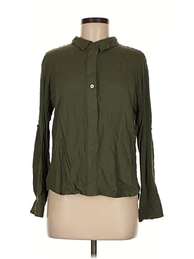 Pre-owned A New Day Long Sleeve Blouse In Green