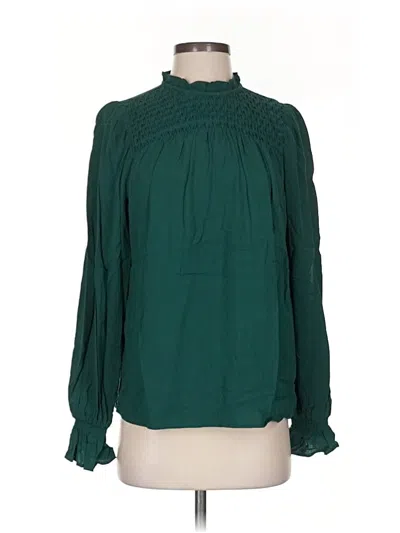 Pre-owned A New Day Long Sleeve Blouse In Green
