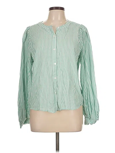 Pre-owned A New Day Long Sleeve Blouse In Green