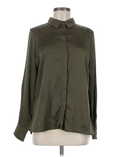 Pre-owned A New Day Long Sleeve Blouse In Green