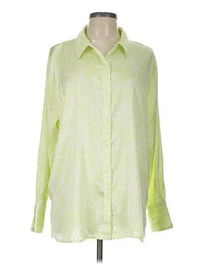 Pre-owned A New Day Long Sleeve Blouse In Green
