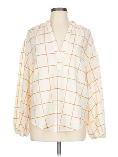 Pre-owned A New Day Long Sleeve Blouse In Ivory
