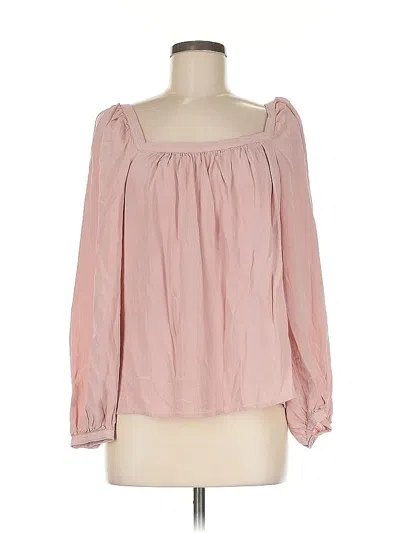 Pre-owned A New Day Long Sleeve Blouse In Pink