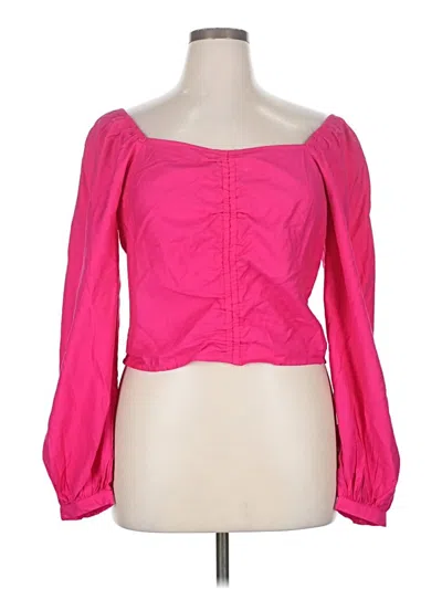 Pre-owned A New Day Long Sleeve Blouse In Pink