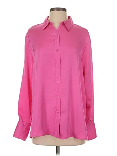 Pre-owned A New Day Long Sleeve Blouse In Pink