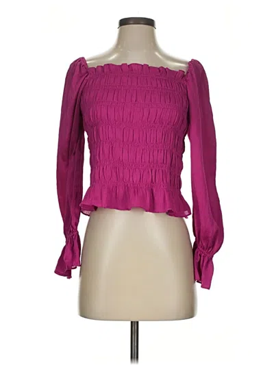 Pre-owned A New Day Long Sleeve Blouse In Pink