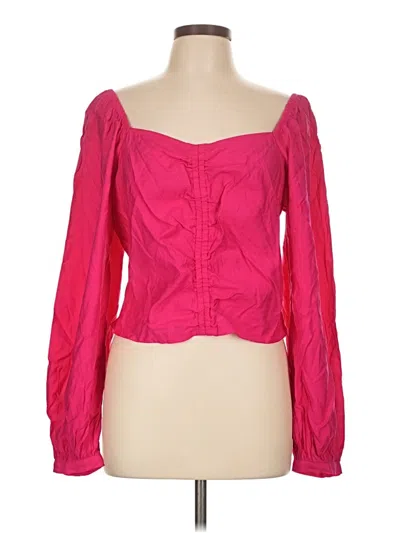 Pre-owned A New Day Long Sleeve Blouse In Pink