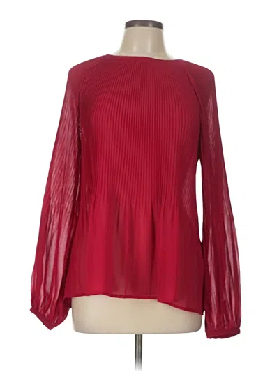 Pre-owned A New Day Long Sleeve Blouse In Red