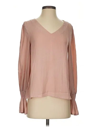 Pre-owned A New Day Long Sleeve Blouse In Tan