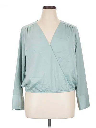 Pre-owned A New Day Long Sleeve Blouse In Teal