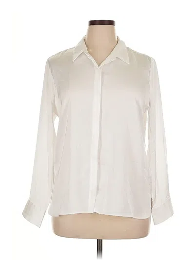 Pre-owned A New Day Long Sleeve Blouse In White
