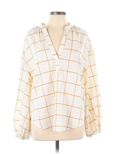 Pre-owned A New Day Long Sleeve Blouse In White