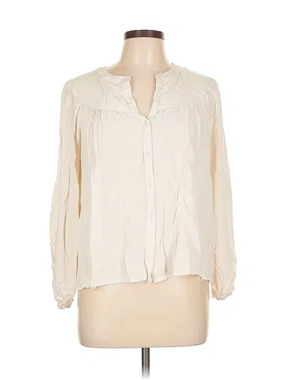Pre-owned A New Day Long Sleeve Blouse In White