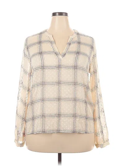 Pre-owned A New Day Long Sleeve Blouse In White