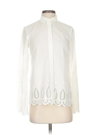 Pre-owned A New Day Long Sleeve Blouse In White