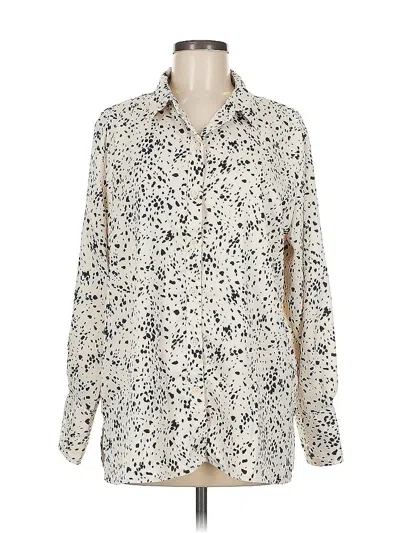 Pre-owned A New Day Long Sleeve Blouse In White