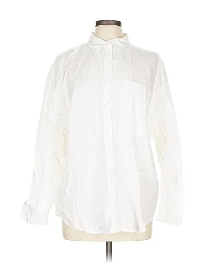 Pre-owned A New Day Long Sleeve Blouse In White