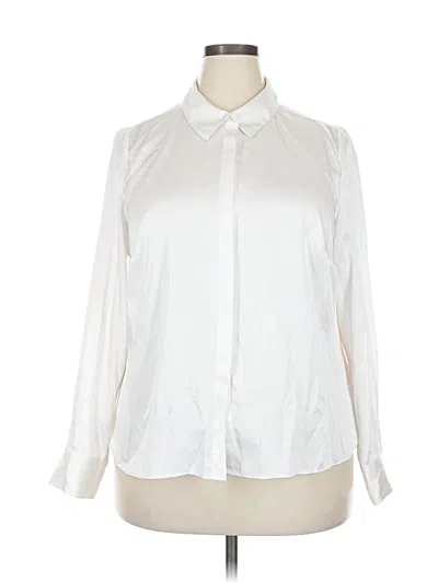 Pre-owned A New Day Long Sleeve Blouse In White