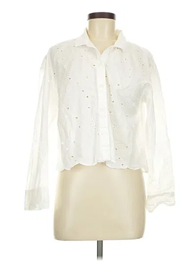Pre-owned A New Day Long Sleeve Blouse In White