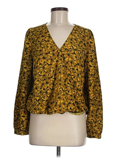 Pre-owned A New Day Long Sleeve Blouse In Yellow