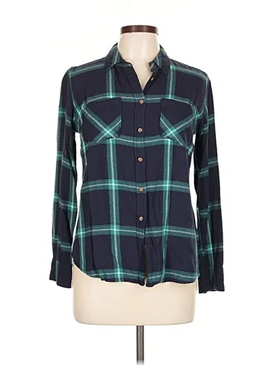 Pre-owned A New Day Long Sleeve Button Down Shirt In Blue