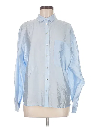 Pre-owned A New Day Long Sleeve Button Down Shirt In Blue