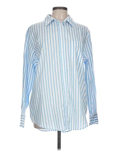 Pre-owned A New Day Long Sleeve Button Down Shirt In Blue