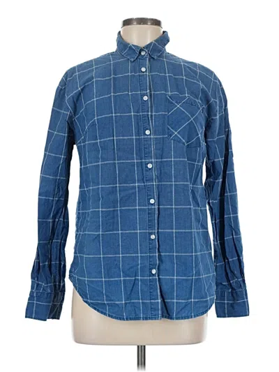 Pre-owned A New Day Long Sleeve Button Down Shirt In Blue