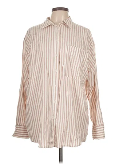 Pre-owned A New Day Long Sleeve Button Down Shirt In Brown