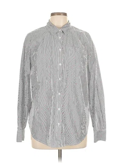 Pre-owned A New Day Long Sleeve Button Down Shirt In Gray