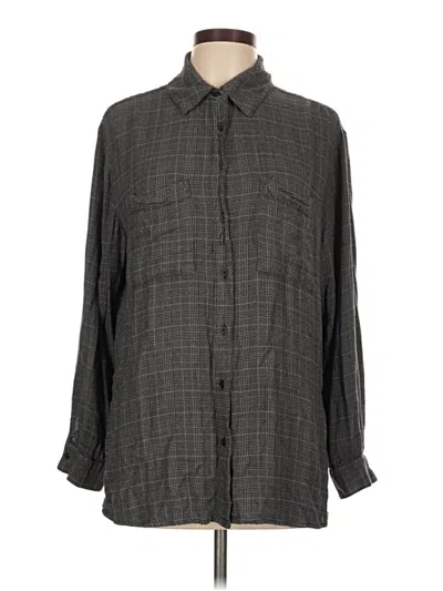 Pre-owned A New Day Long Sleeve Button Down Shirt In Gray