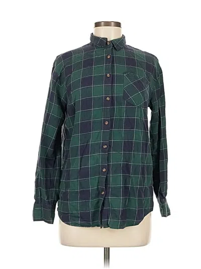 Pre-owned A New Day Long Sleeve Button Down Shirt In Green