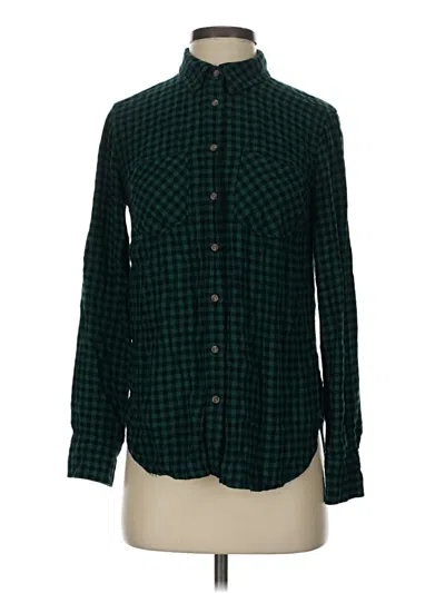 Pre-owned A New Day Long Sleeve Button Down Shirt In Green