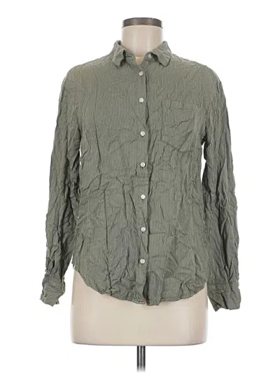 Pre-owned A New Day Long Sleeve Button Down Shirt In Green