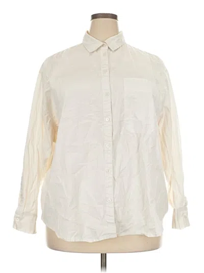 Pre-owned A New Day Long Sleeve Button Down Shirt In Ivory