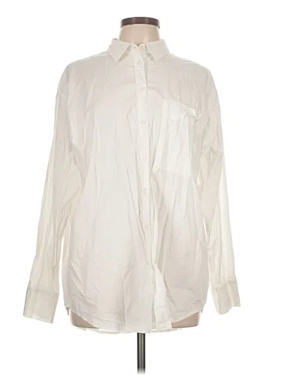 Pre-owned A New Day Long Sleeve Button Down Shirt In Ivory