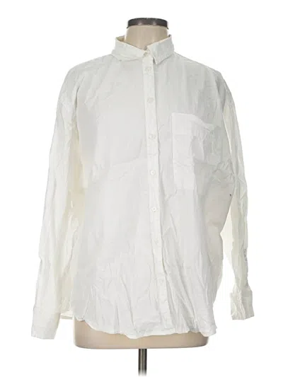 Pre-owned A New Day Long Sleeve Button Down Shirt In Ivory