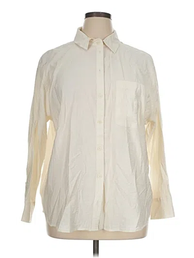 A New Day Long Sleeve Button Down Shirt In Ivory