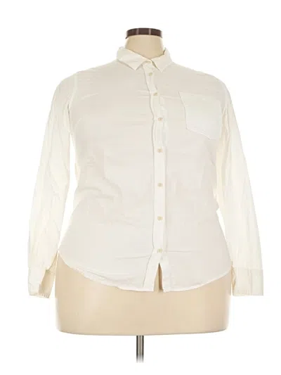 Pre-owned A New Day Long Sleeve Button Down Shirt In Ivory