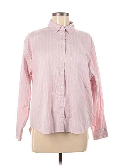 Pre-owned A New Day Long Sleeve Button Down Shirt In Pink