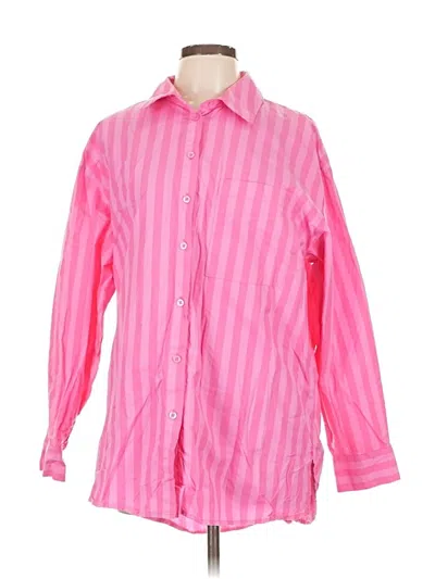 Pre-owned A New Day Long Sleeve Button Down Shirt In Pink
